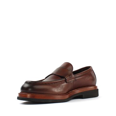 Erkek Kahverengi Deri Loafer