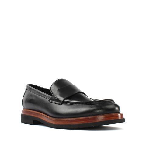 Erkek Siyah Deri Loafer