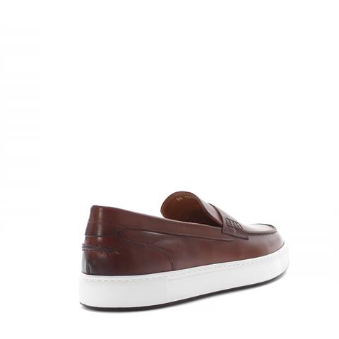 Erkek Kahverengi Deri Loafer