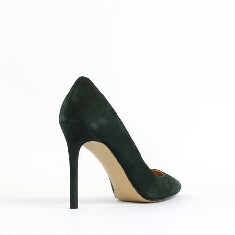 Kadın Haki İnce Topuklu Süet Stiletto