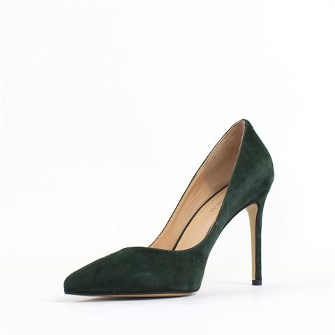 Kadın Haki İnce Topuklu Süet Stiletto