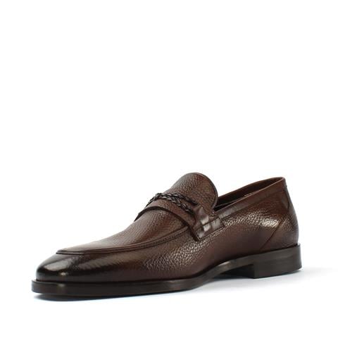 Erkek Kahverengi Deri Loafer