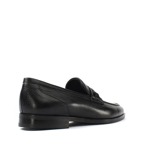 Erkek Siyah Deri Loafer