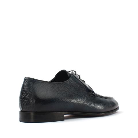 Erkek Lacivert Bağcıklı Deri Klasik Ayakkabı