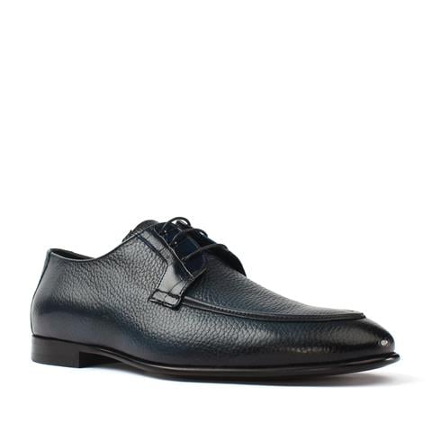 Erkek Lacivert Bağcıklı Deri Klasik Ayakkabı