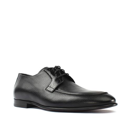 Erkek Siyah Bağcıklı Deri Klasik Ayakkabı