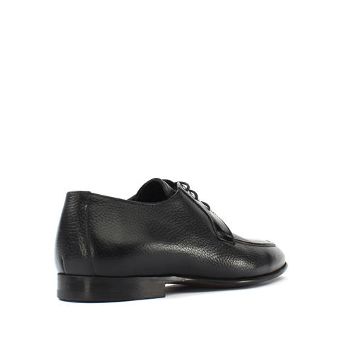 Erkek Siyah Bağcıklı Deri Klasik Ayakkabı