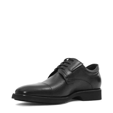 Erkek Siyah Bağcıklı Deri Klasik Ayakkabı