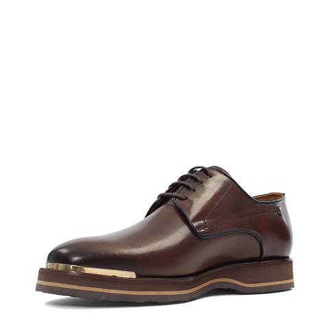 Erkek Kahverengi Bağcıklı Deri Klasik Ayakkabı