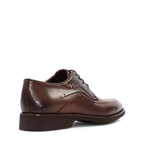 Erkek Kahverengi Bağcıklı Deri Klasik Ayakkabı