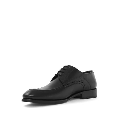 Erkek Siyah Bağcıklı Deri Klasik Ayakkabı