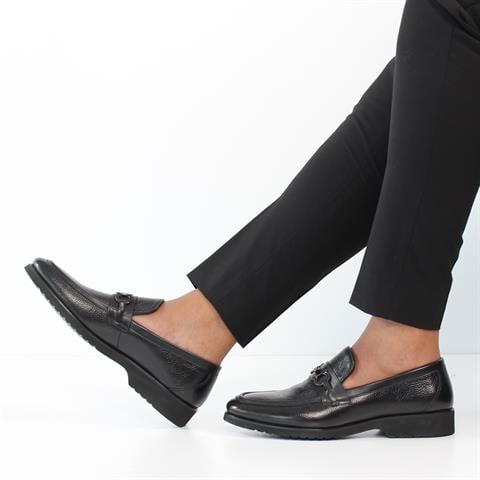 Erkek Siyah Deri Loafer