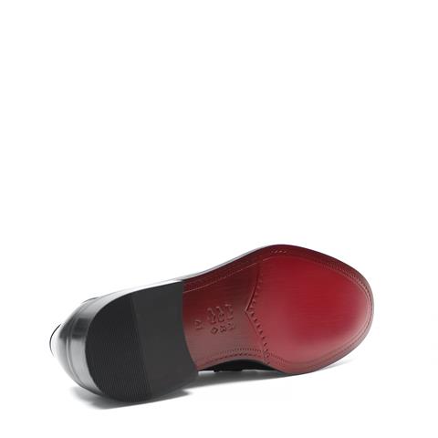 Erkek Siyah Kroko Deri Loafer