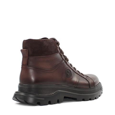 Erkek Kahverengi Bağcıklı Fermuarlı Deri Bot