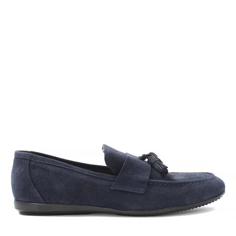 Erkek Lacivert Süet Deri Loafer