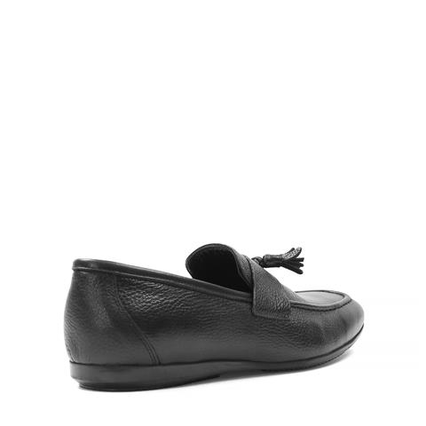 Erkek Siyah Deri Loafer