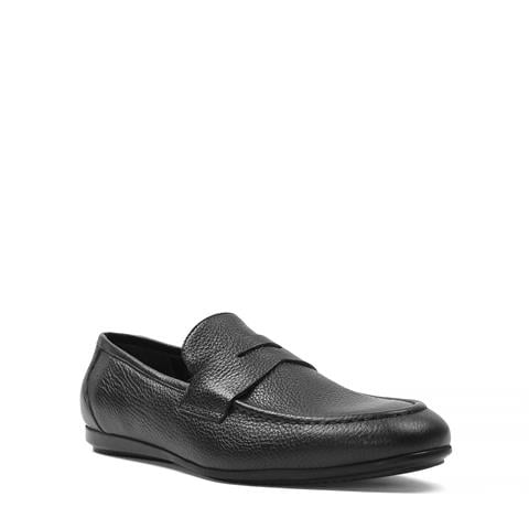 Erkek Siyah Deri Loafer