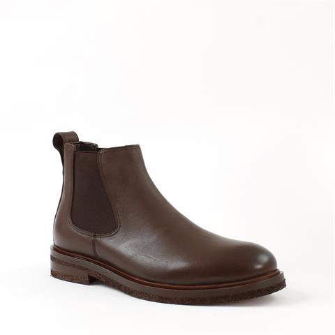 Erkek Kahverengi Deri Chelsea Bot