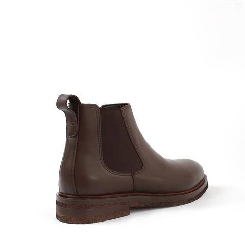 Erkek Kahverengi Deri Chelsea Bot