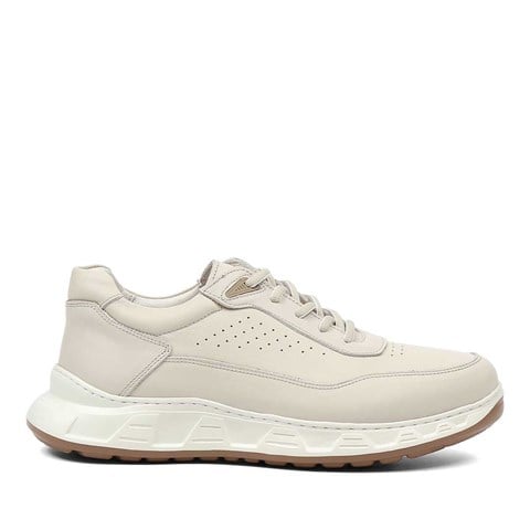Celal Gültekin Erkek Bej Bağcıklı Kalın Tabanlı Sneaker