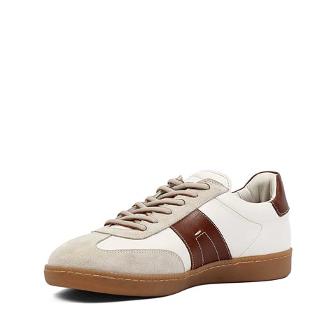 Erkek Bej Bağcıklı Süet Deri Sneaker