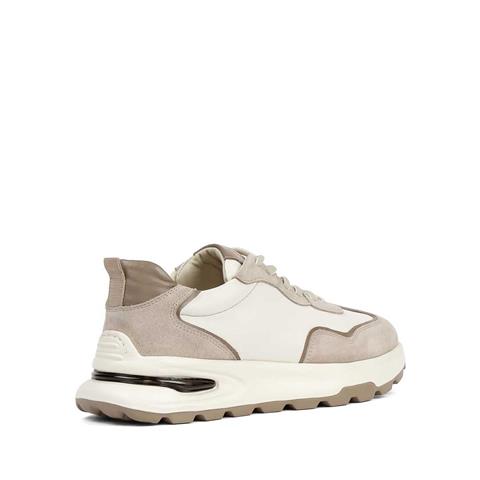 Erkek Bej Bağcıklı Süet Deri Sneaker