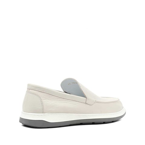 Erkek Bej Deri Loafer