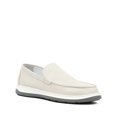 Erkek Bej Deri Loafer