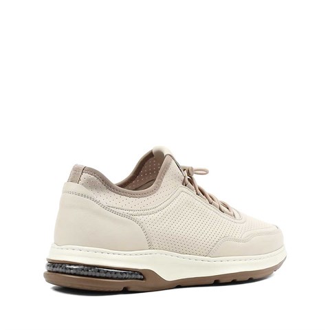 Erkek Bej Deri Sneaker