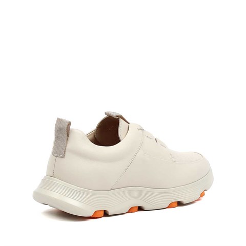 Erkek Bej Deri Sneaker