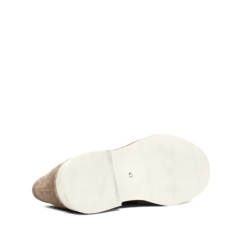 Erkek Bej Süet Deri Loafer