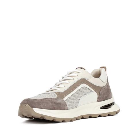 Erkek Bej Vizon Bağcıklı Süet Deri Sneaker