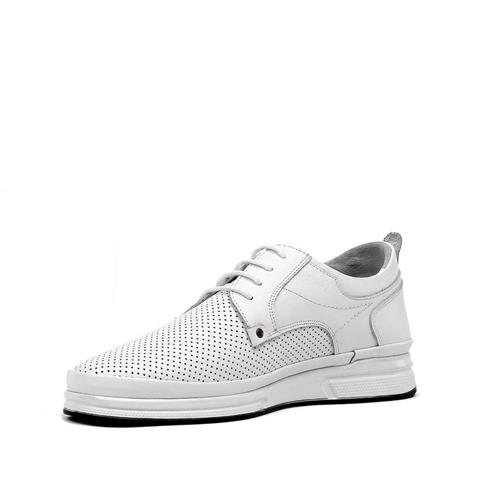 Erkek Beyaz Bağcıklı Deri Ayakkabı