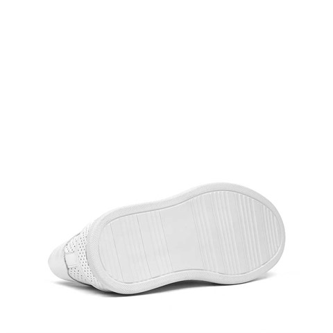 Erkek Beyaz Kalın Tabanlı Deri Sneaker