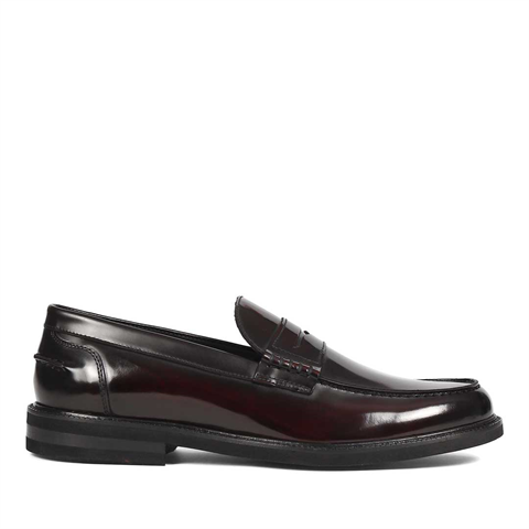 Erkek Bordo Açma Deri Loafer