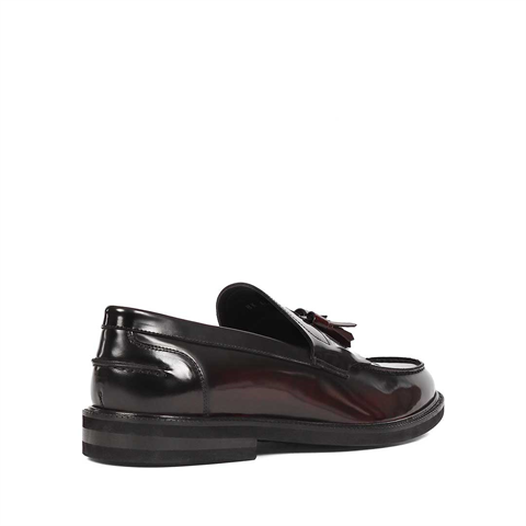 Erkek Bordo Açma Deri Loafer