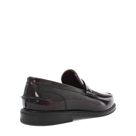 Erkek Bordo Açma Deri Loafer