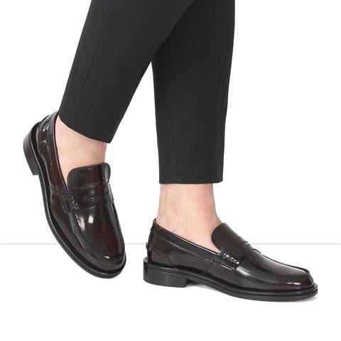 Erkek Bordo Açma Deri Loafer