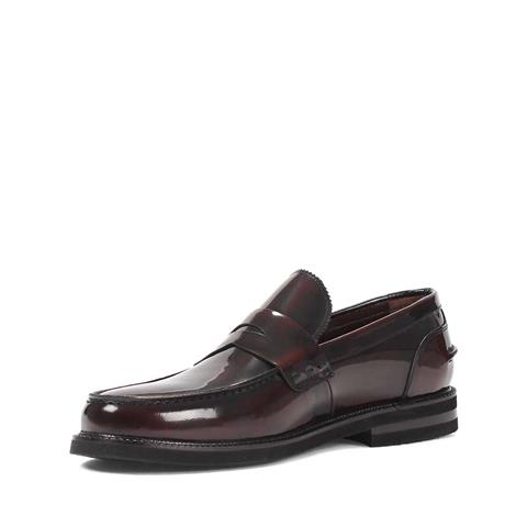 Erkek Bordo Açma Deri Loafer
