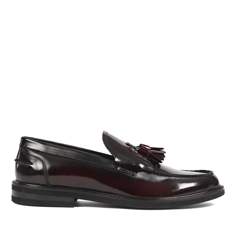 Erkek Bordo Açma Deri Loafer