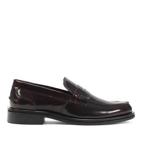 Erkek Bordo Açma Deri Loafer