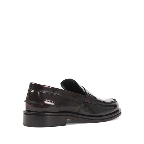 Erkek Bordo Açma Deri Loafer