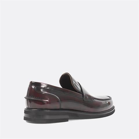 Erkek Bordo Açma Deri Loafer