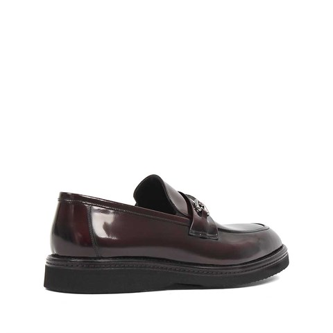 Erkek Bordo Açma Deri Loafer