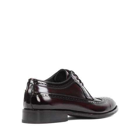 Erkek Bordo Bağcıklı Açma Deri Klasik Ayakkabı