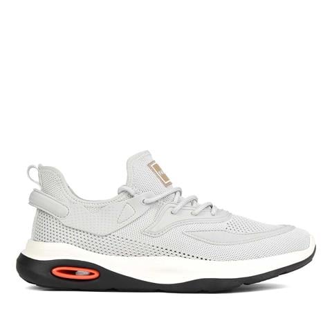 Erkek Gri Bağcıklı Kalın Tabanlı Sneaker
