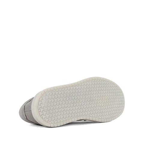 Erkek Gri Bağcıklı Kalın Tabanlı Nubuk Deri Sneaker