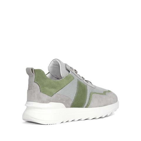 Erkek Gri Bağcıklı Kalın Tabanlı Süet Deri Sneaker