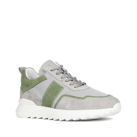 Erkek Gri Bağcıklı Kalın Tabanlı Süet Deri Sneaker