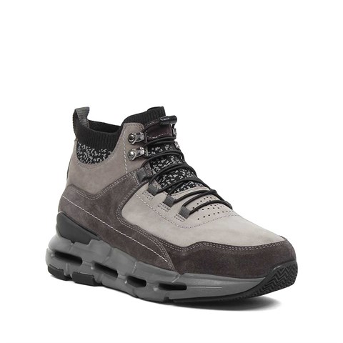 Erkek Gri Bağcıklı Süet Deri Bot